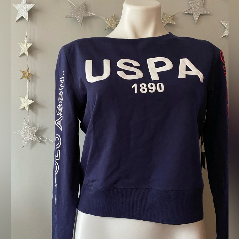 U.S. Polo Assn. Cropped Sweatshirt - Picture 2 of 6